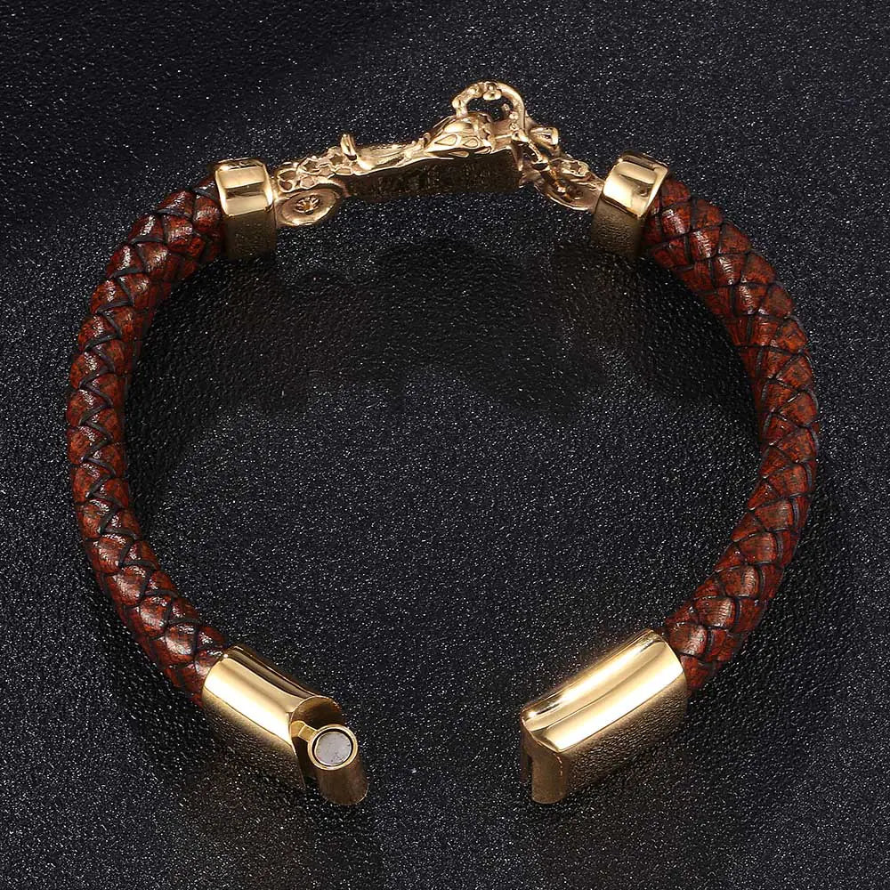 Leather Motorcycle Bracelet