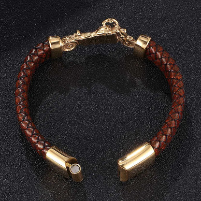 Leather Motorcycle Bracelet